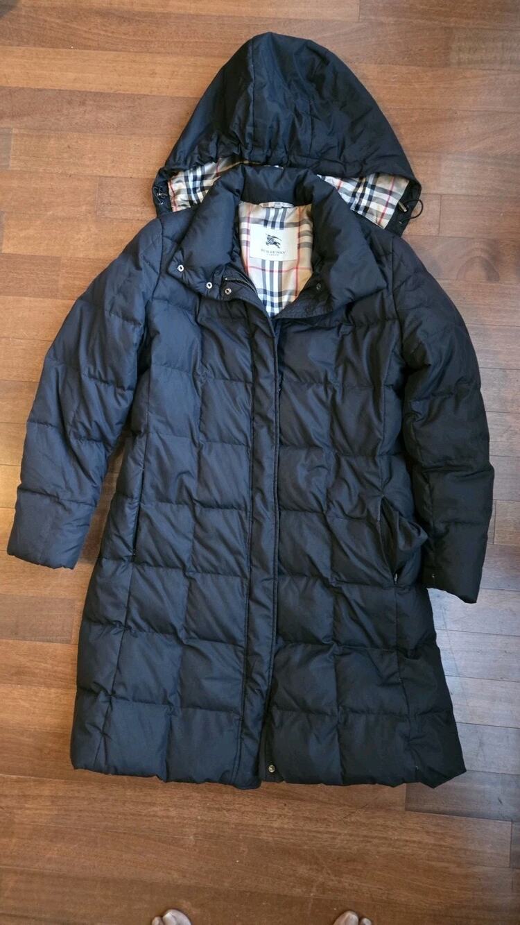 Burberry Women's Puffer Trench Coat W/Removable Hood Size L - Picture 1 of 10
